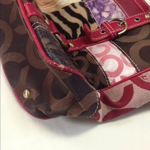 Used Coach patchwork shoulder bag - Picture 2 of 8